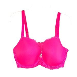 Bright pink Dream Angels lined demi bra